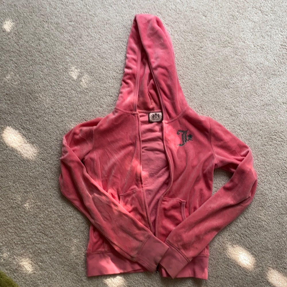 Juicy velvet cropped hoodie